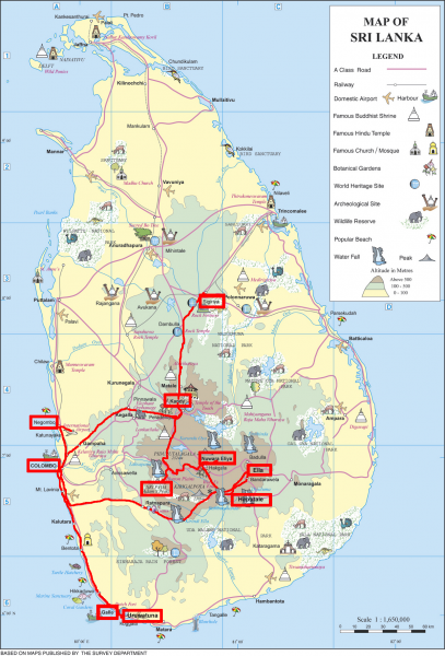 Parcours sri lanka